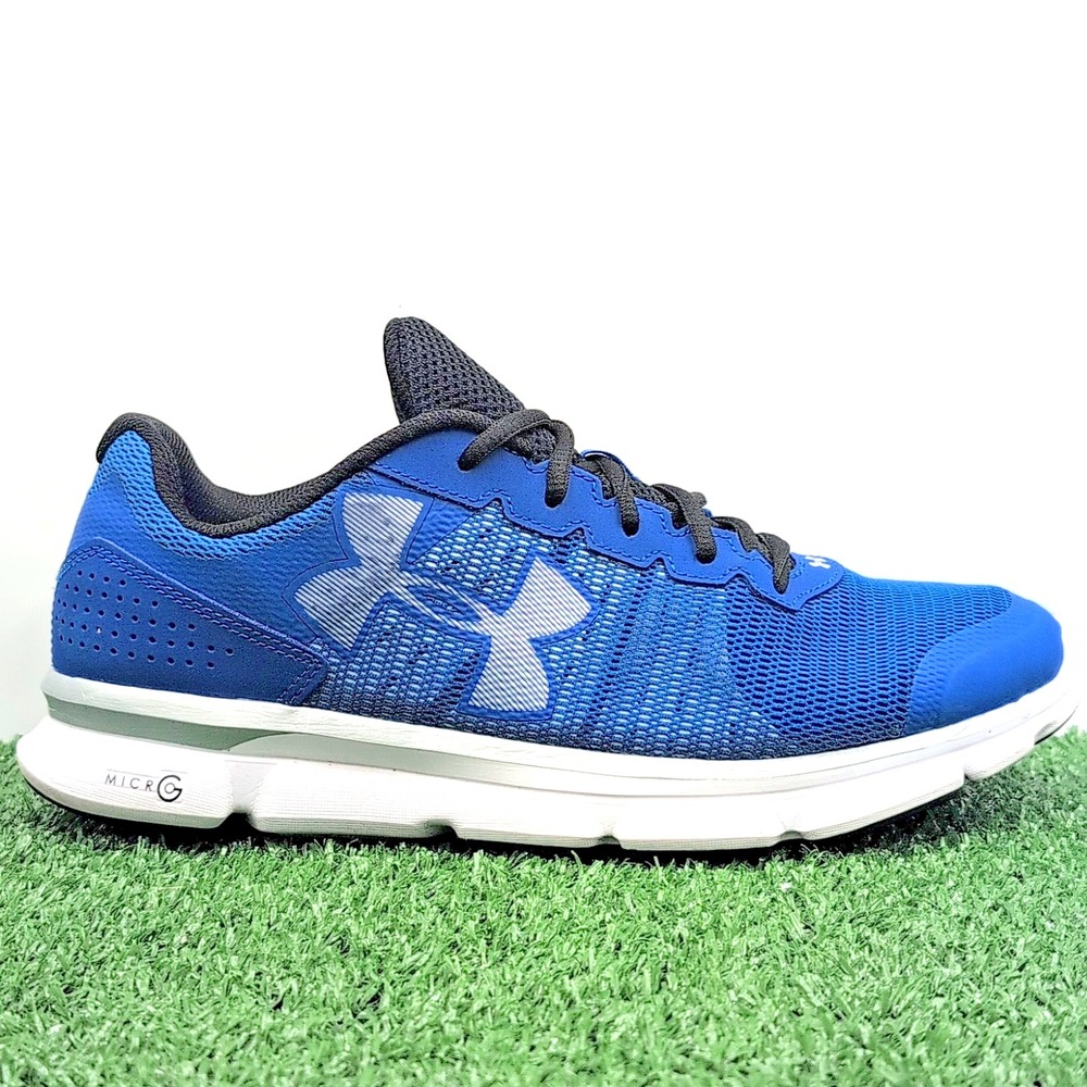 Under Armour UA Micro G Speed Swift‎ Shoes Men's 8.5 Medium Blue White Sneakers